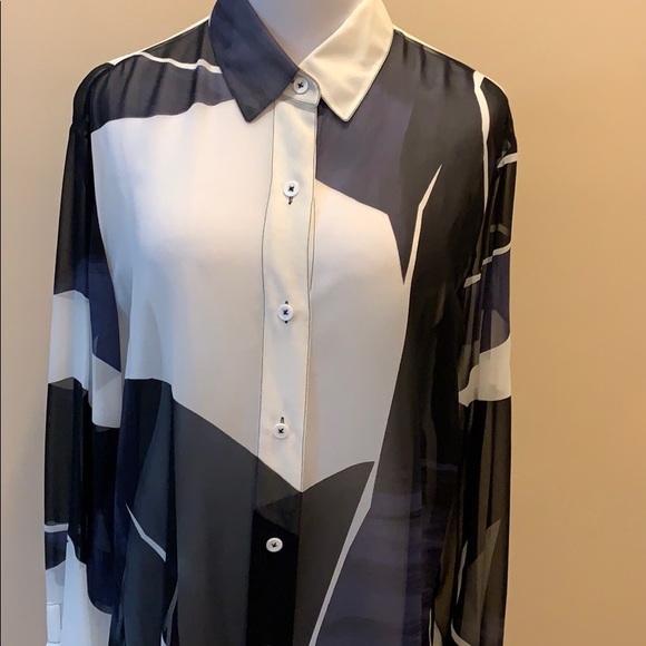 Linda Allard Ellen Tracy Silk Blouse 